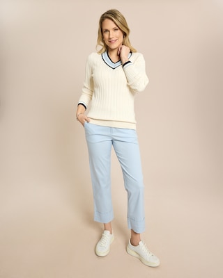 Produktabbildung 3 für Pullover mit dekorativ gestricktem Ausschnitt