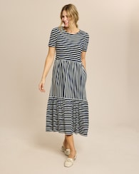 Produktabbildung für Kleid lang geringelt