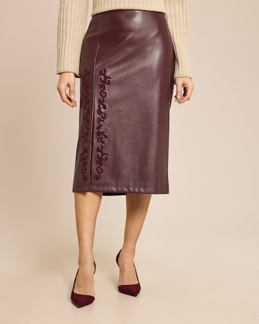 Produktabbildung für Rock aus veganem Kunstleder