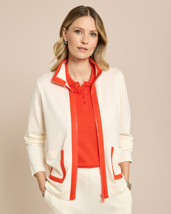 Produktabbildung für Lounge-Jacke mit Kontrast abgesetzt
