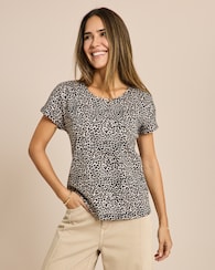 Produktabbildung für Kurzarm Shirt mit Leo Print