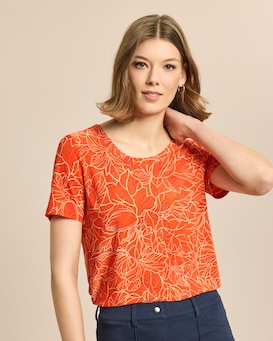 Produktabbildung für Shirt Sporty-Flower mit Jacquard