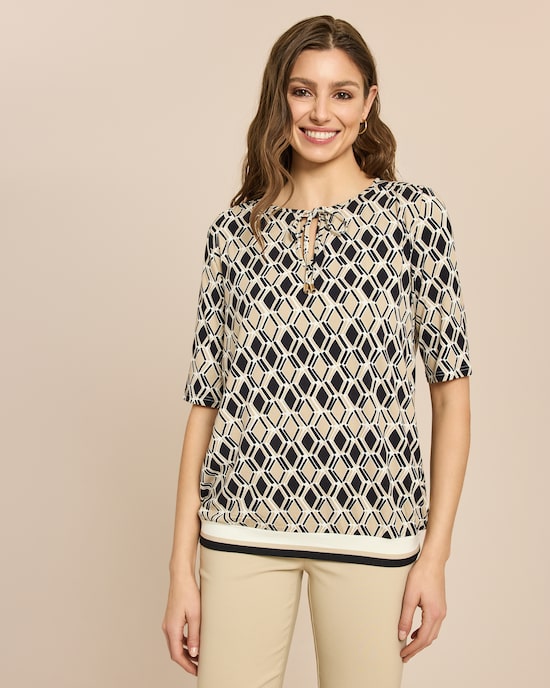 Produktabbildung für Shirt mit Key-Hole und Kordel