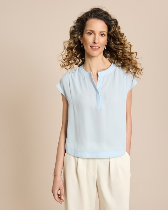 Produktabbildung für Crepe de Chine Bluse kurzarm