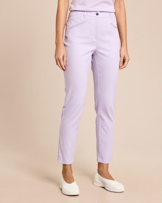 Produktabbildung für Slim Fit Twill Stretch Hose verkürzt