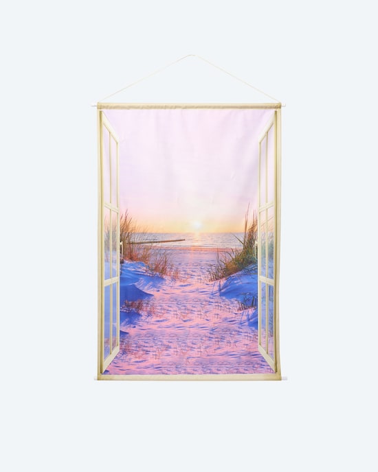 Produktabbildung für LED-Stoff-Wandbild "Meer"