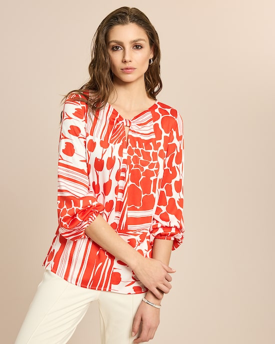 Produktabbildung für Bluse in Viscose-Stretch mit Druck