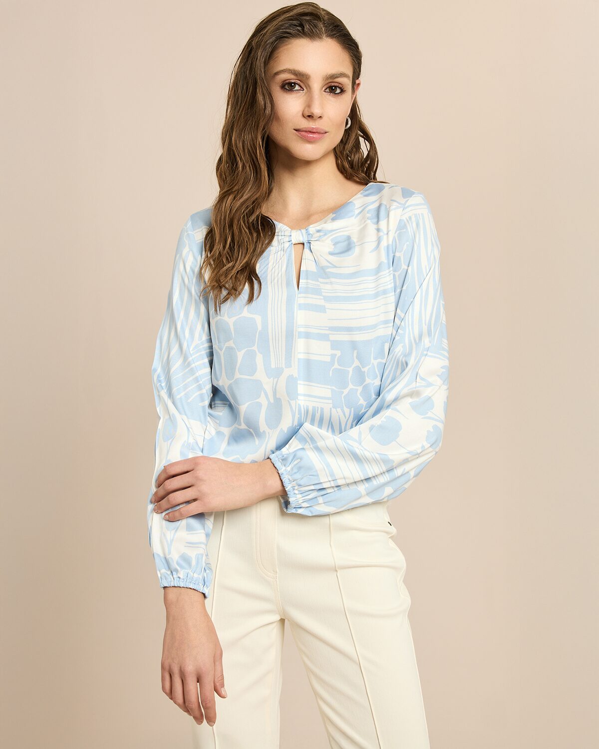Produktabbildung für Bluse in Viscose-Stretch mit Druck