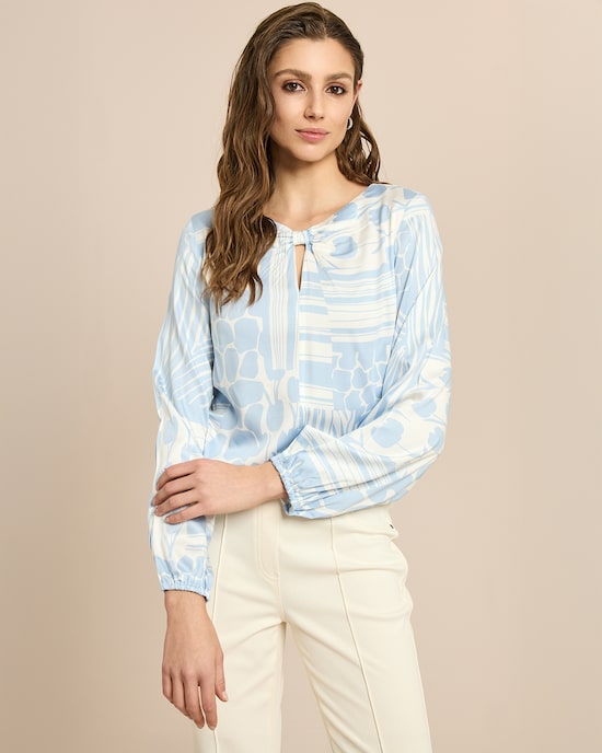 Produktabbildung für Bluse in Viscose-Stretch mit Druck
