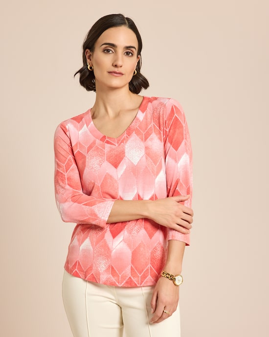 Produktabbildung für Shirt mit Rhomben-Druck