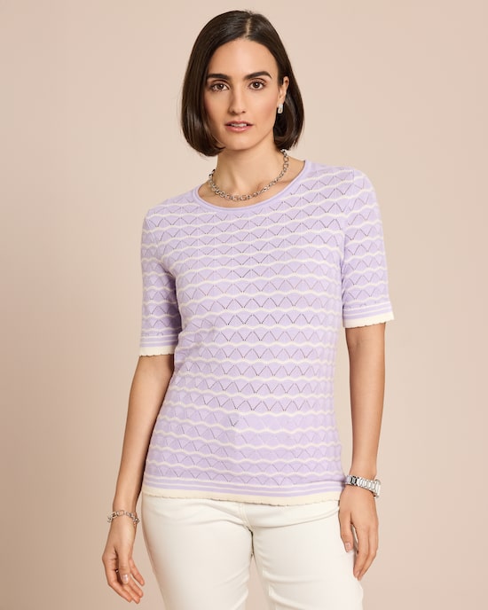 Produktabbildung für Pullover mit Ajour-Wellen