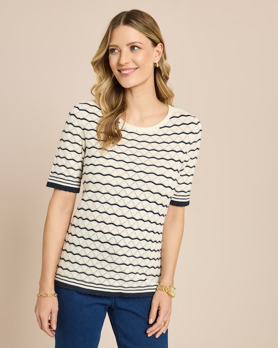 Produktabbildung für Pullover mit Ajour-Wellen