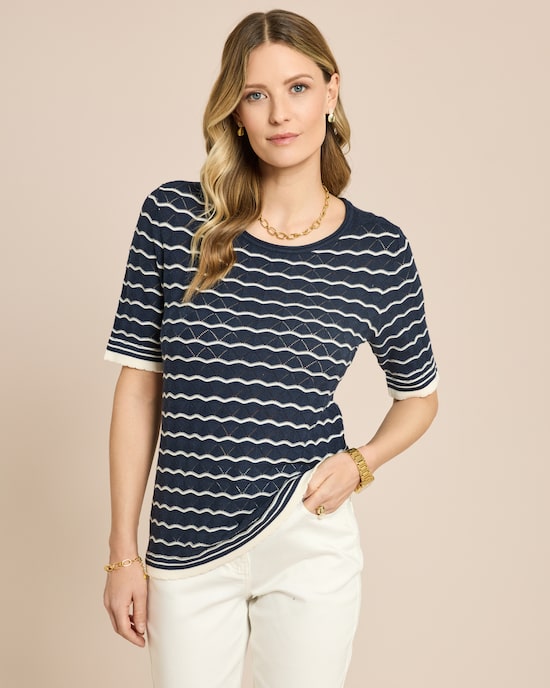 Produktabbildung für Pullover mit Ajour-Wellen