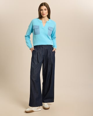 Produktabbildung 3 für Wide Leg Jeans mit Gürteldetail