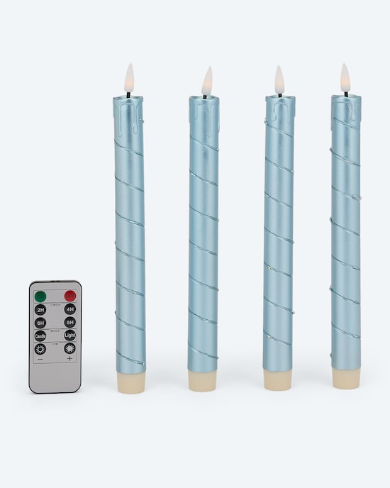 Produktabbildung für Stabkerzen mit LED-Draht, 4tlg.
