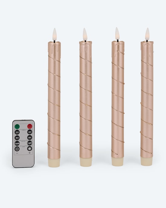 Produktabbildung für Stabkerzen mit LED-Draht, 4tlg.