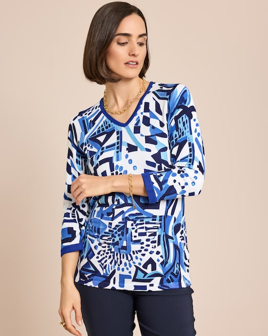 Produktabbildung für Pullover mit V-Ausschnitt