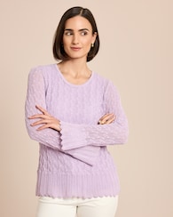 Produktabbildung für Ajour-Pullover mit Trompeten-Ärmel