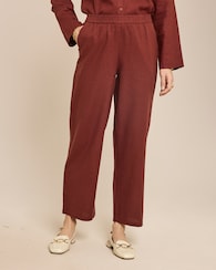 Produktabbildung für Straight Leg Schlupfhose Leinenmix