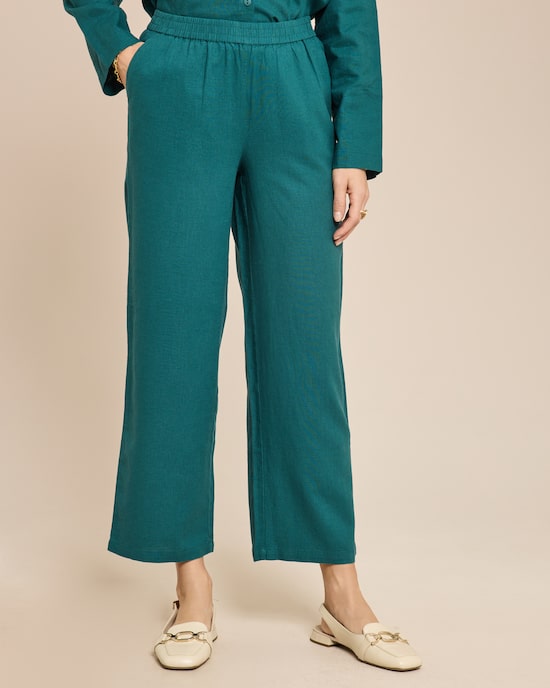 Produktabbildung für Straight Leg Schlupfhose Leinenmix