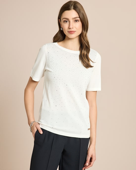 Produktabbildung für Strickshirt mit Strasssteinchen