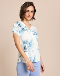 Produktabbildung für Shirt mit Druck und Keller-Falte vorn