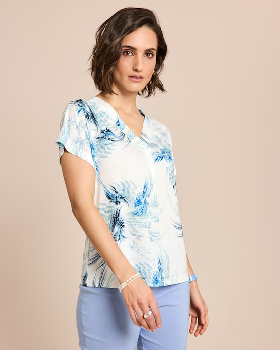 Produktabbildung für Shirt mit Druck und Keller-Falte vorn