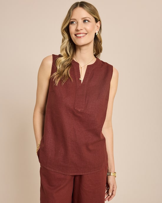 Produktabbildung für Webtop aus Leinenmix