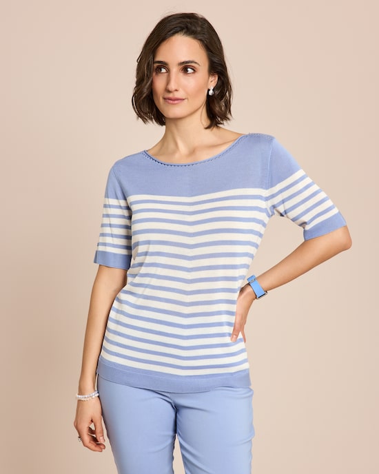 Produktabbildung für Pullover aus Lyocell mit Ajour-Detail