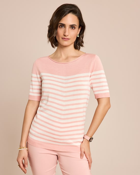 Produktabbildung für Pullover aus Lyocell mit Ajour-Detail