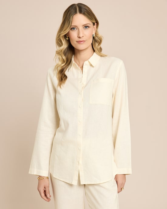 Produktabbildung für Bluse aus Leinenmix