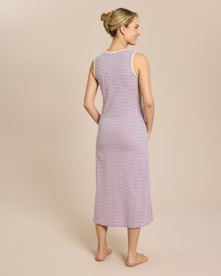Produktabbildung 4 für Sommernachthemd ohne Ärmel gestreift