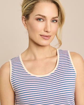 Produktabbildung 5 für Sommernachthemd ohne Ärmel gestreift