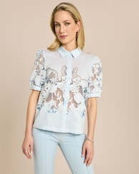 Produktabbildung für Bluse mit Ausbrenner-Spitze