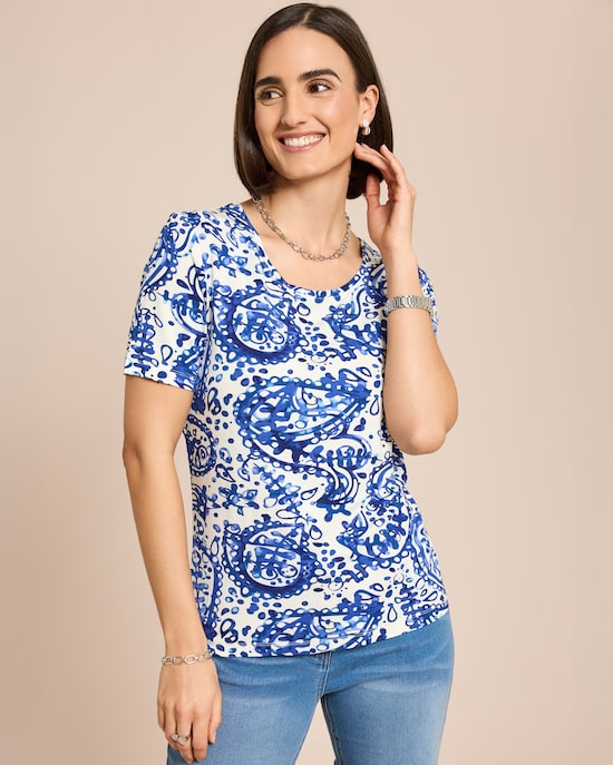 Produktabbildung für Shirt mit Paisley Druck