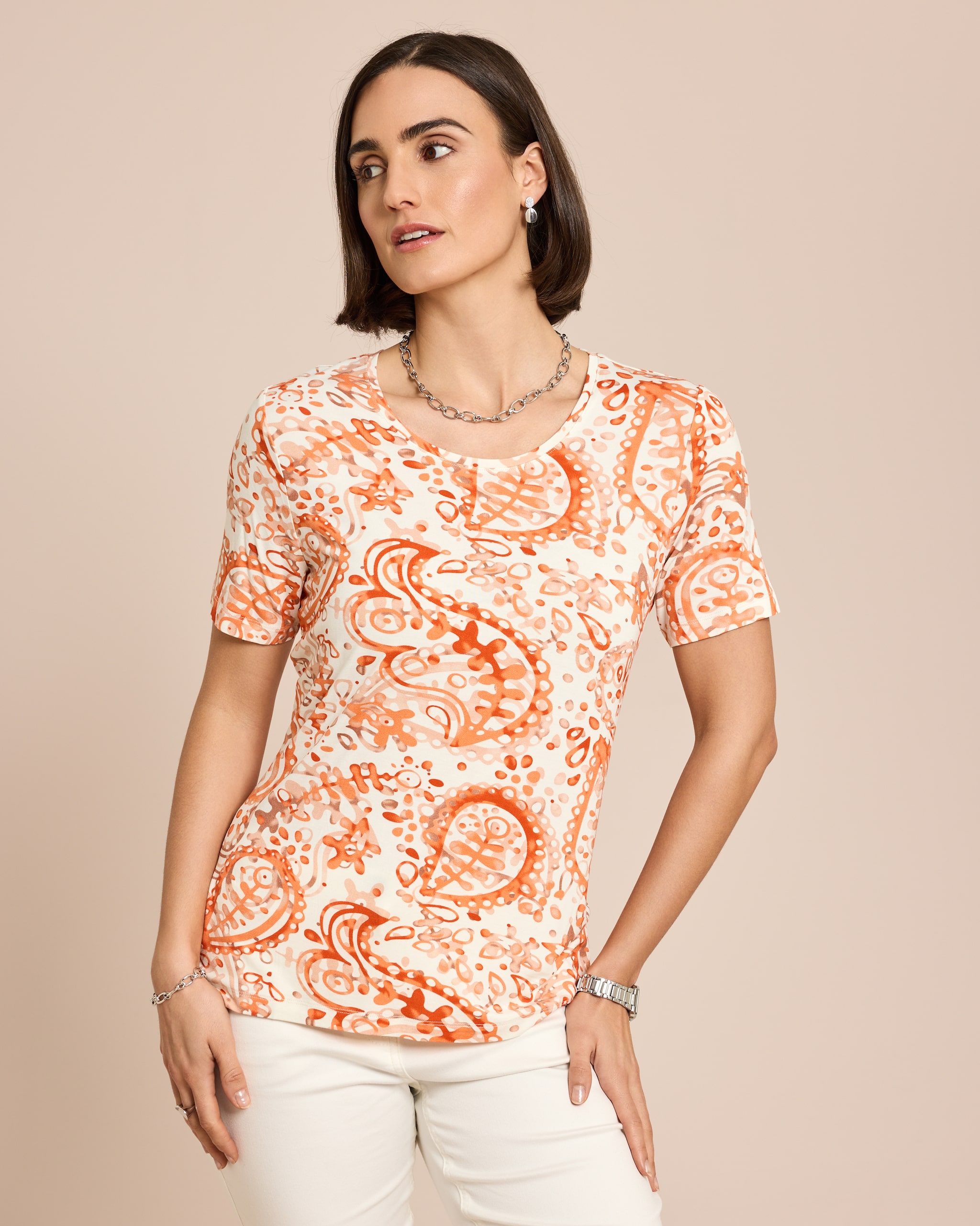 Produktabbildung für Shirt mit Paisley Druck