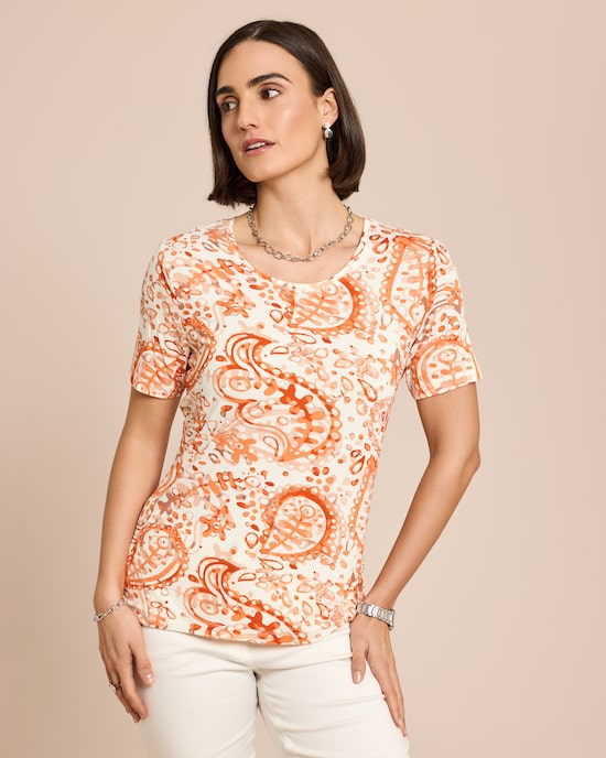 Produktabbildung für Shirt mit Paisley Druck