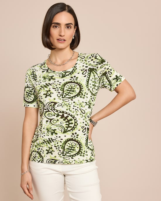 Produktabbildung für Shirt mit Paisley Druck