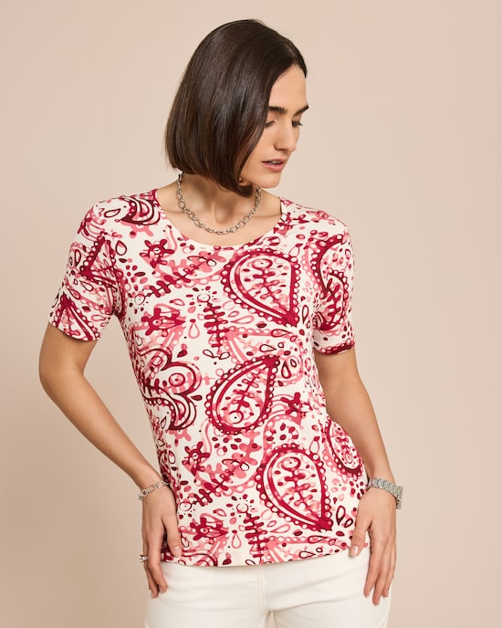 Produktabbildung für Shirt mit Paisley Druck