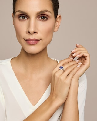 Produktabbildung 5 für Ring mit Tansanit AAAAA und Brillanten