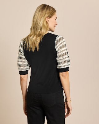 Produktabbildung 4 für Kurzarm Pullover mit gehäkeltem Arm