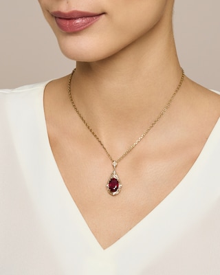 Produktabbildung 3 für Anhänger mit Rubin und Zirkonen