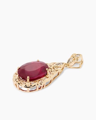 Produktabbildung 2 für Anhänger mit Rubin und Zirkonen