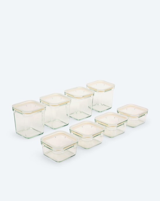 Produktabbildung für Vorratsdosen Set, 8tlg. eckig