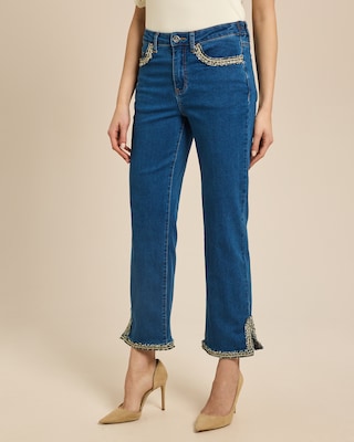 Produktabbildung 1 für Straight Leg Jeans mit Deko