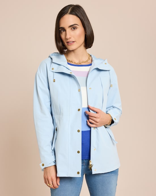 Produktabbildung für Jacke mit Kapuze und verdecktem Tunnelzug