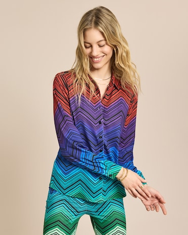 Produktabbildung für Bluse aus Jersey mit Exklusivdruck