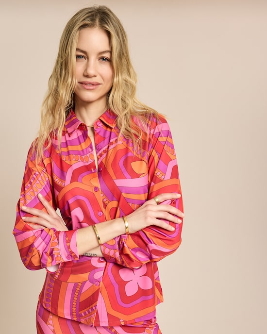 Produktabbildung für Bluse aus Jersey mit Exklusivdruck