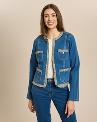 Produktabbildung für Jeansjacke mit Deko