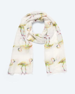 Produktabbildung 1 für Schal mit Flamingodruck